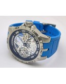 Roger Dubuis Excalibur Skeleton Blue Rubber Strap Swiss Automatic Watch