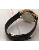 Movado Ultra Slim Black Leather Strap Watch