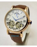 Cartier Rotonde De Cartier Double Tourbillon Sun Moon Phase White Rose Gold Swiss ETA Automatic Watch