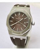 Audemars Piguet Royal Oak Brown Rubber Strap Swiss Automatic Watch