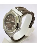 Audemars Piguet Royal Oak Brown Rubber Strap Swiss Automatic Watch