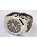 Audemars Piguet Royal Oak Brown Rubber Strap Swiss Automatic Watch