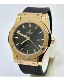 Hublot Vendom Classic Rose Gold Black Rubber Strap Swiss Automatic Watch