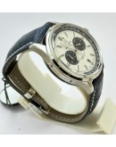 Breitling Premier B01 Chronograph 42 White Dial Leather Strap Watch