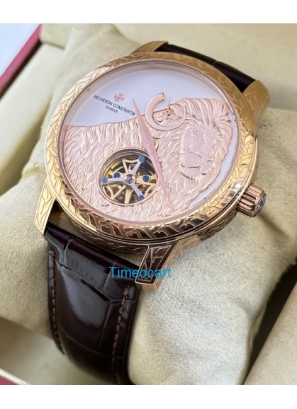 Vacheron Constantin Traditionnelle GMT Tourbillon Lion Swiss Automatic Watch