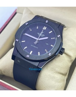 Hublot Vendom Classic Full Black Rubber Strap Swiss Automatic Watch