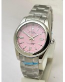 Rolex Oyster Perpetual Pink Steel Swiss Automatic Watch