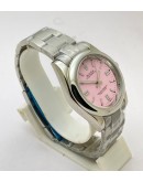 Rolex Oyster Perpetual Pink Steel Swiss Automatic Watch