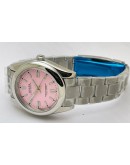 Rolex Oyster Perpetual Pink Steel Swiss Automatic Watch