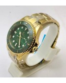 Rolex Submariner Green Full Gold Swiss Automatic Watch