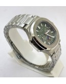 Patek Philippe Nautilus GMT DAY-MONTH Green Steel Swiss Automatic Watch