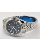 Rolex Date-Just Blue Fluted Motif Swiss Automatic Watch