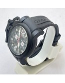 Graham Oversize Black Rubber Strap Watch