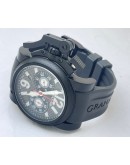 Graham Oversize Black Rubber Strap Watch