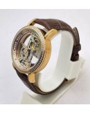 Corum Bubble Golden Bridge Diamond Bezel Round Swiss Automatic Watch