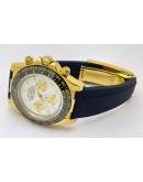 Rolex Daytona White Dial Rubber Strap Watch