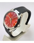 OMEGA SEAMASTER AQUA TERRA RED RUBBER STRAP SWISS AUTOMATIC WATCH