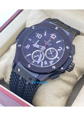 Hublot Big Bang Full Black Rubber Strap Watch