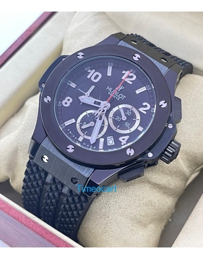 Hublot Big Bang Full Black Rubber Strap Watch