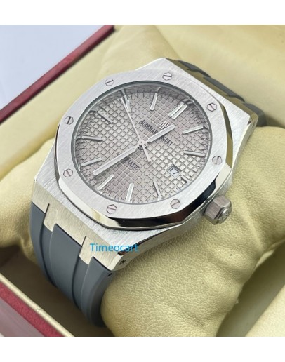 Audemars Piguet Royal Oak Black Leather Strap Swiss ETA
