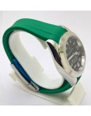 Rolex Air King Green Rubber Strap Swiss Automatic Watch