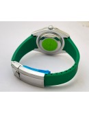 Rolex Air King Green Rubber Strap Swiss Automatic Watch