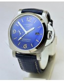 Panerai GMT Blue Leather Strap Swiss Automatic Watch