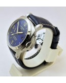 Panerai GMT Blue Leather Strap Swiss Automatic Watch