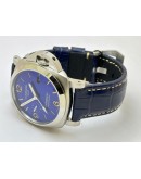 Panerai GMT Blue Leather Strap Swiss Automatic Watch