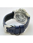 Panerai GMT Blue Leather Strap Swiss Automatic Watch