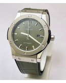 Hublot Vendom Classic Steel Green Leather Strap Swiss Automatic Watch
