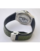 Hublot Vendom Classic Steel Green Leather Strap Swiss Automatic Watch