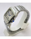 Cartier Santos Horloge Skeleton Steel Watch