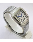 Cartier Santos Horloge Skeleton Steel Watch
