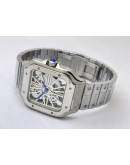 Cartier Santos Horloge Skeleton Steel Watch