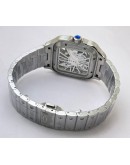 Cartier Santos Horloge Skeleton Steel Watch