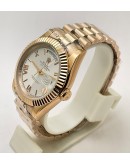 Rolex Day-Date White Rose Gold Swiss Automatic Watch