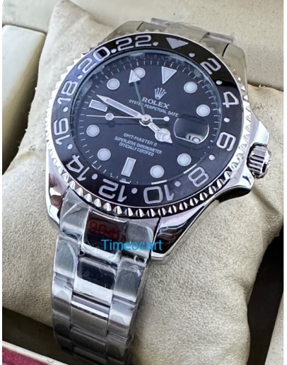 Rolex GMT Master II Steel Black Jubilee Bracelet Swiss Automatic Watch