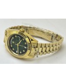 Rolex Day-Date Diamond Mark Green Golden Swiss Automatic Watch
