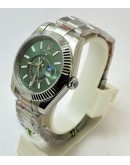 Rolex Sky Dweller Green Steel Swiss ETA Automatic Watch