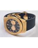 Hublot Classic Fusion Chronograph 2 Rose Gold Black Rubber Strap Watch