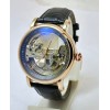 Patek Philippe Bridge Black Leather Strap Swiss Automatic Watch