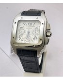 Cartier Santos 100 Swiss ETA Valjoux 7750 Steel  Watch