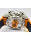 Omega Seamaster Planet Ocean Chronograph Grey Rubber Strap SWISS ETA 2250 Valjoux Automatic Watch