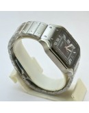 Cartier Santos 100 Steel Black Bezel Swiss Automatic Watch