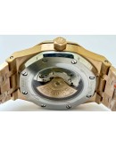 Audemars Piguet Royal Oak Rose Gold White Swiss Automatic Watch