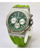 Audemars Piguet Chronometer Green Rubber Strap Watch