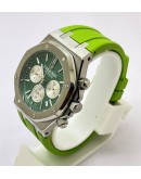 Audemars Piguet Chronometer Green Rubber Strap Watch