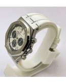 Audemars Piguet Chronometer White Rubber Strap Watch