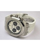 Audemars Piguet Chronometer White Rubber Strap Watch